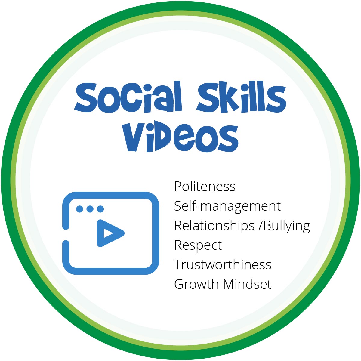 Social Skills videos for elementary Grades K-4