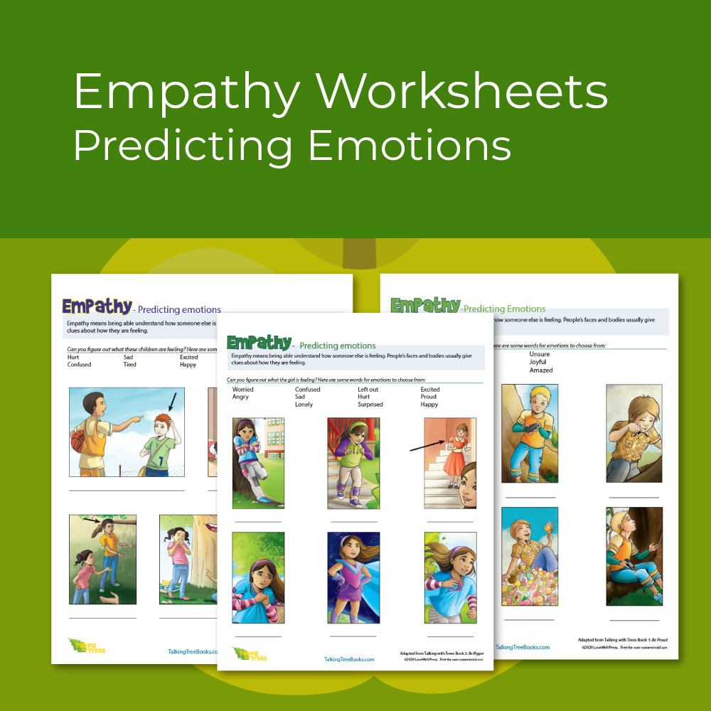 3 Empathy Social Skills Worksheets on Predicting Emotions