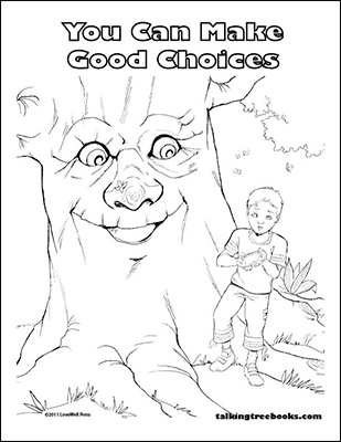 Good Choices Coloring Page based on Be Proud Children's Book for character education