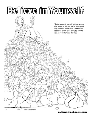 Self Esteem Coloring Page based on Be Proud Children's Social Emotional Development Book