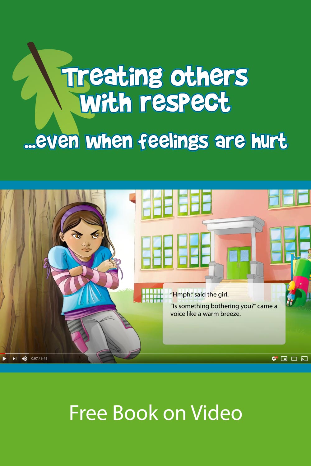 Free social emotional learning book on video- Be Bigger Talking with Trees