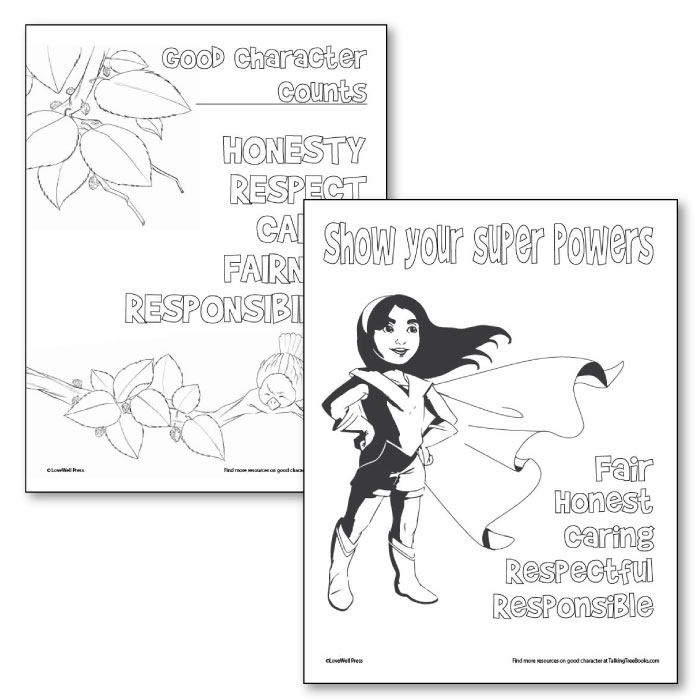 character counts coloring sheets