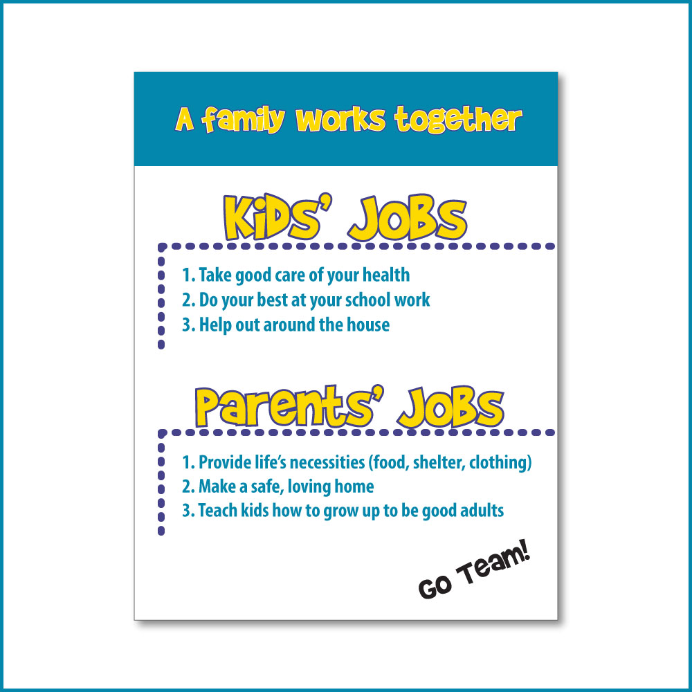 Free Poster about Responsibility for Kids- Join Team Family