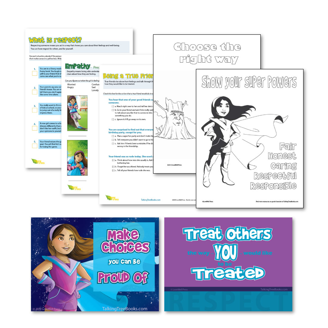 Free printable activities for children's book on respect in friendship