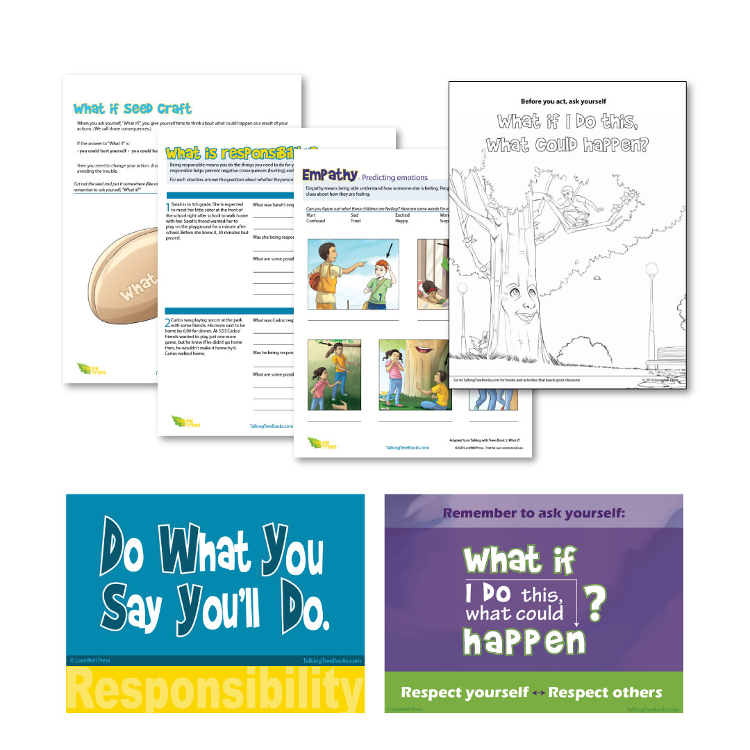 Free printable activities for children's book on responsibility and respect