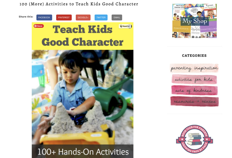 Character Education Activities from Moments a Day