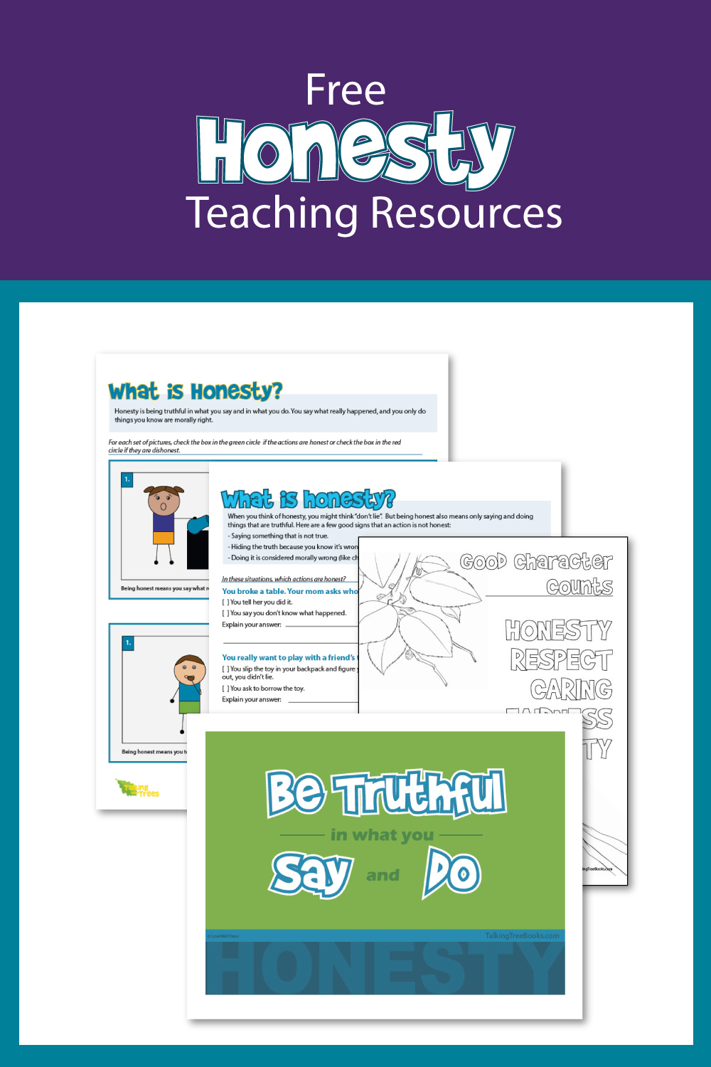 Free Honesty Worksheets and Honesty Teaching Resources