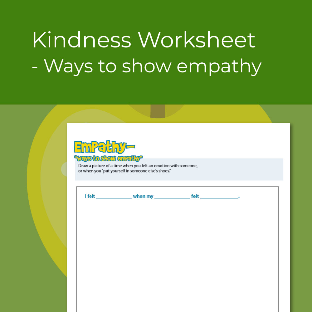 Social Skills Worksheet on ways to show empathy for elementary students