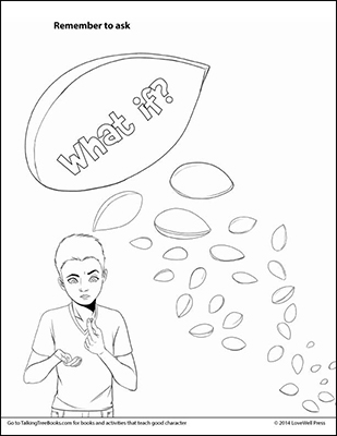 What if Seed Coloring Page based on What if Childrens Book- social emotional learning elementary school aged children
