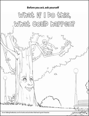 What if Coloring page for elementary social emotional lessons