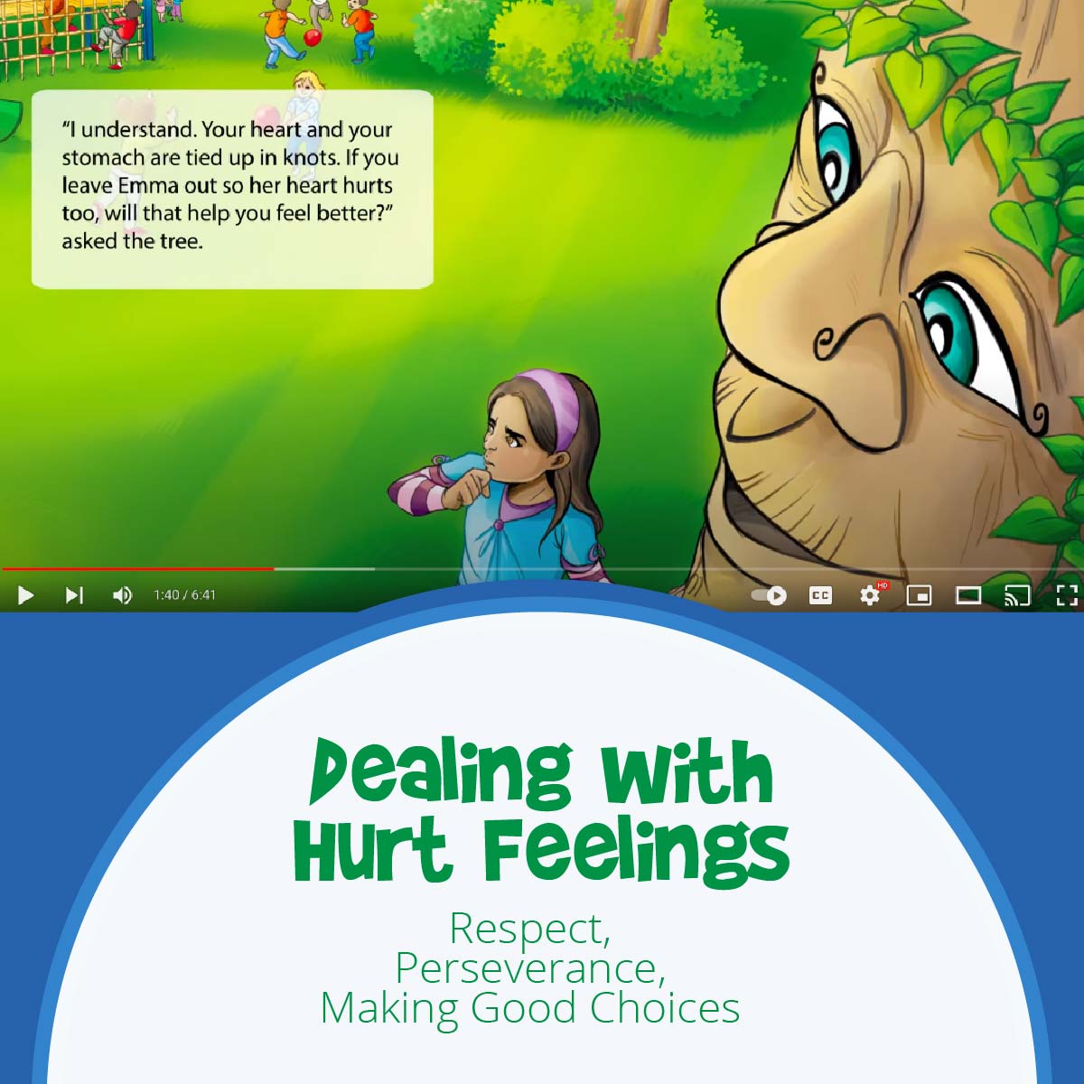 Social Emotional Learning Video of Book Be Bigger, on respect in friendship, perseverance