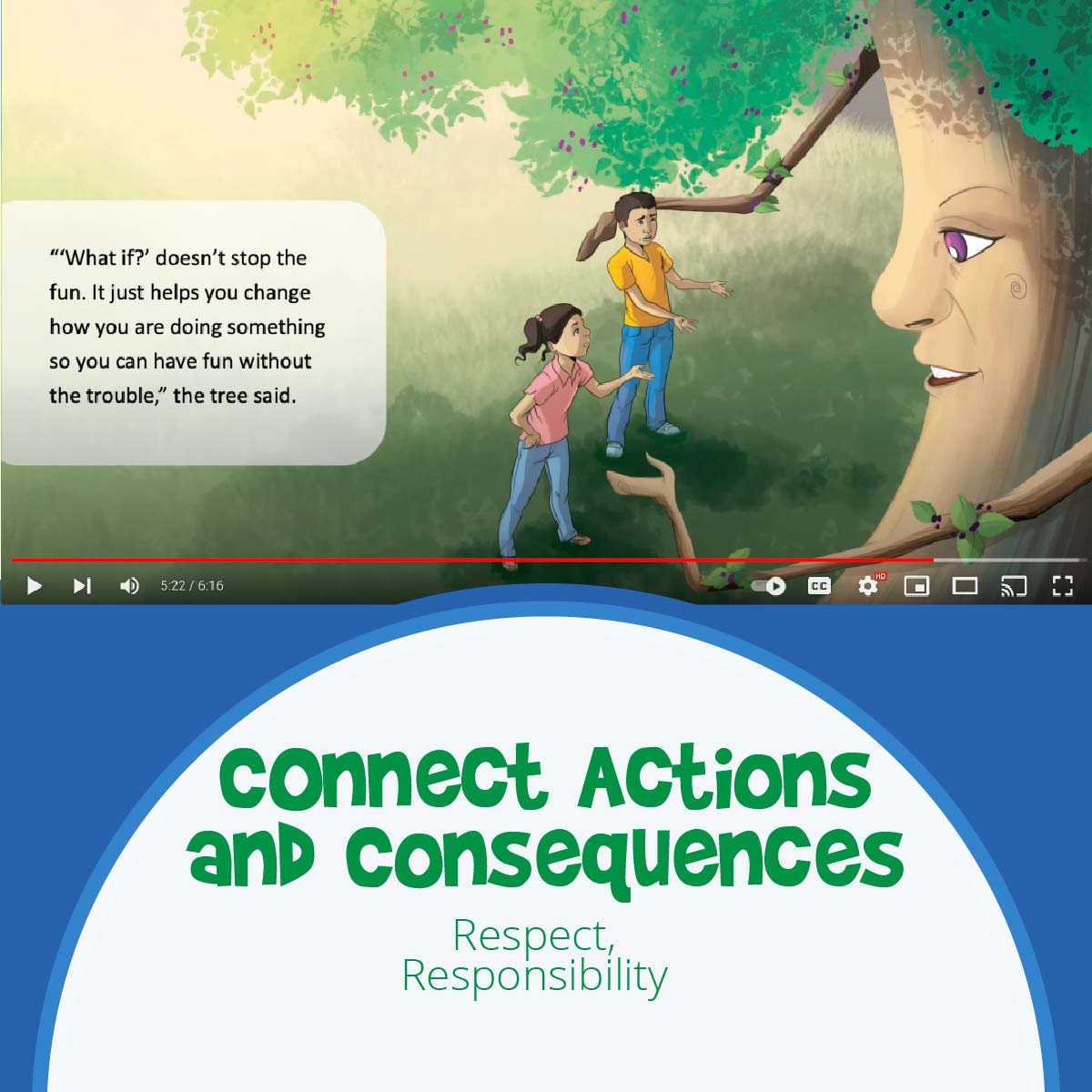 Social Emotional Learning Video of childrens book What if- on respect & responsibility