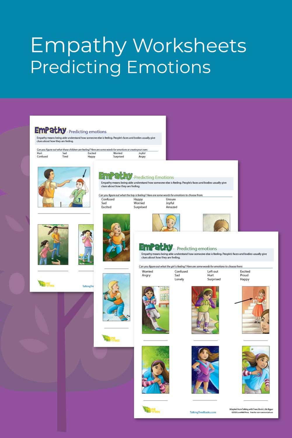 Empathy Worksheet for social emotional learning for kids