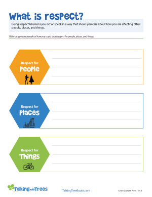 Showing respect Worksheet to accompany Respect Presentation - elementary SEL / Character Ed